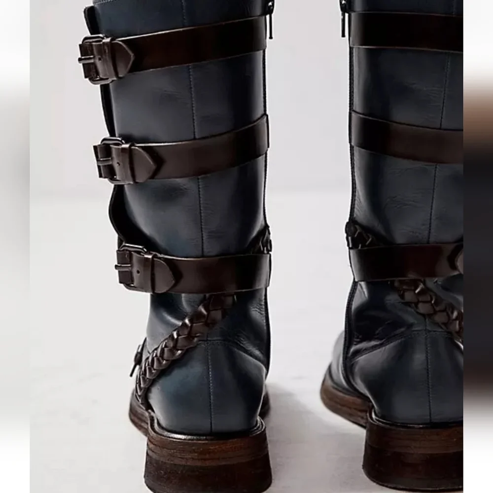 Free People Billie Buckle Moto Boot